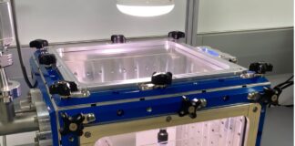 Bioplastics for Life Beyond Earth Lab chamber enclosing bioplastic habitat